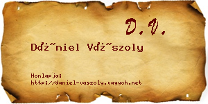 Dániel Vászoly névjegykártya